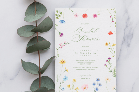 Wildflower Bridal Shower Invitation — the creator’s product preview